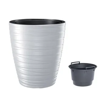 Obal na květináč Obal na květník MAZE MEDIUM 2v1 plastový d38x42cm (cs)