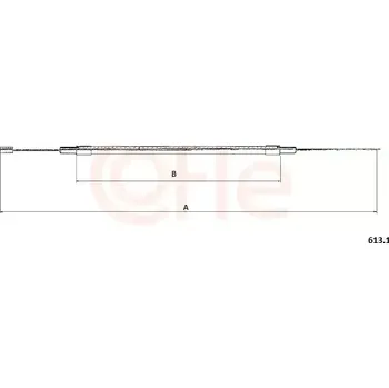 Plynové lanko COFLE Lanko pedálu plynu CFL 613.1