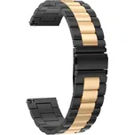 Gaira Řemínek na hodinky 3304 černo-zlatý, Šířka řemínku 22 mm