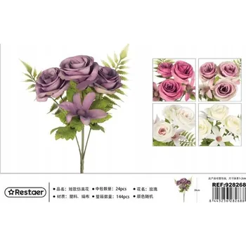 umělá květina Kytice Růží Umělé Květiny 30CM Vysoká Kvalita