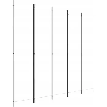 Paraván Paraván 5dílný, bílý, 250x220 cm, textil