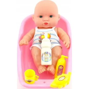 Panenka Greatstore Miminko plastové 18 cm s příslušenstvím ve vaně, v tašce