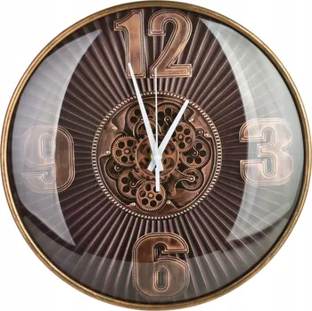 Hodiny Nástěnné hodiny Mondex hnědé 4 cm