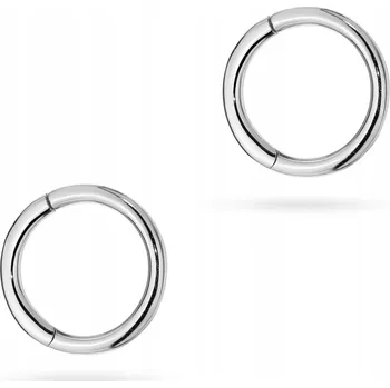 Náušnice STŘÍBRNÉ dámské NÁUŠNICE ryzost 925 Kruhy Kroužky Clicker 10mm