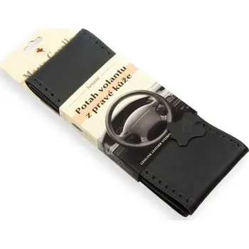 Potah na volant VAPOL CZ Kožený potah na volant ČERNÝ 36,5 - 39 cm