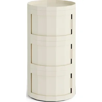 Úložný box Hay, Třídveřová skříňka Facet na kolečkách, 71 cm, béžová - Formadore