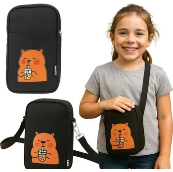 Taška/Ledvinka přes Rameno Kapybara Nastavitelný Popruh Černá 20 x 14,5 cm