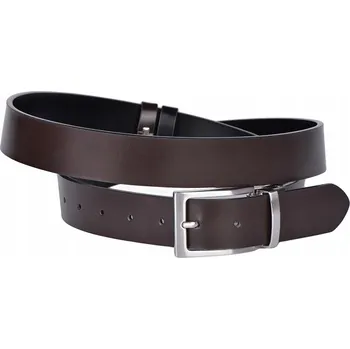 Opasek KOŽENÝ OBOUSTRANNÝ Široký Dámský Pásek ke kalhotám Hnědý GREG P3 85