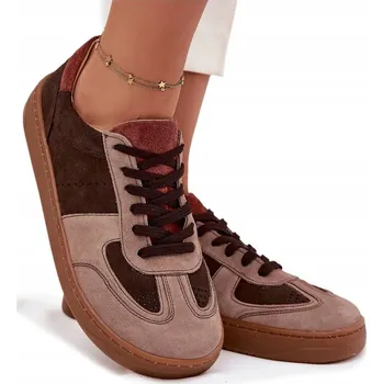 Dámské tenisky DÁMSKÉ TENISKY BAREFOOT SEMIŠOVÉ BOTY ZAZOO N1277 HNĚDÉ VEL. 36