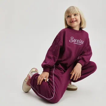 Dívčí mikina Reserved - Bavlněná sada - fialová - 958HV-44X - 958HV-44X-158