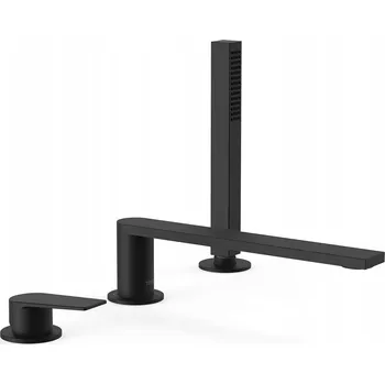 Vodovodní baterie Vanová baterie páková, montáž na okraj vany Tres Project, černá