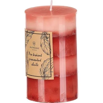 Svíčka Aromatická svíčka Skořice - Parafín, 245g, Hnědé odstíny, 30h hoření Barva: Červená