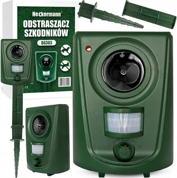 Odpuzovač zvířat Ultrazvukový odpuzovač Heckermann pro kočky, psy, hlodavce a ptáky