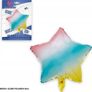 Balónek Barevný fóliový balónek Hvězda na párty