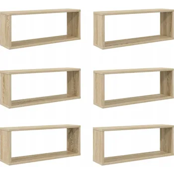 police VidaXL Nástěnné police ve tvaru kostek, 6 ks, dub sonoma,