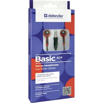 Sluchátka In-ear sluchátka Defender Basic 604