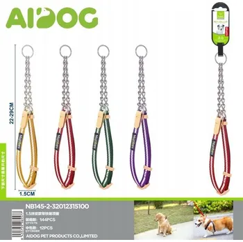 Obojek pro psa Obojek pro psa 1,5 cm s kovovým řetízkem -