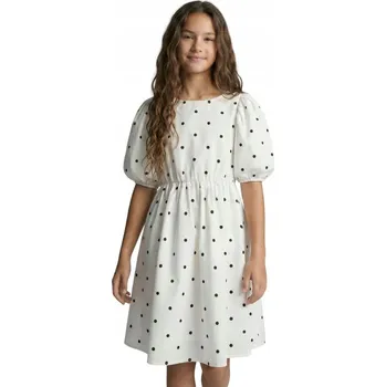 Dámské šaty Společenská Šaty pro Dívky Nora Puntíky Bílá