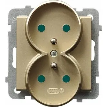 Elektrická zásuvka Zlatá nástěnná Elektrická Zásuvka Ospel