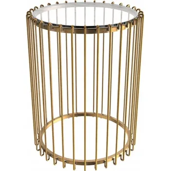 Konferenční stolek Stolek Livarno Home kulatý 32 x 42,5 x 42,5 cm, zlatý