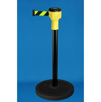 Plotový sloupek EXPOINT Zahrazovací sloupek ČERNÝ s pásem10m