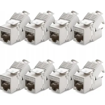 Síťový kabel DeleyCON 8x Cat 7 Keystone Modul, ideální pro