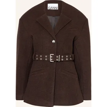 Dámské sako Ganni Dámská Bunda, tmavě hnědá, 36