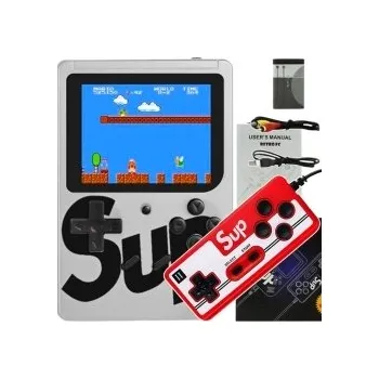 Herní konzole PŘENOSNÁ RETRO HERNÍ KONZOLE MINI GAME BOX 400 HER + OVLADAČ + TV BAREVNÉ HRY