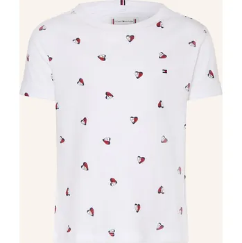 Dámské tričko Tommy Hilfiger Dívčí Tričko Heart, bílá / tmavě červená /...