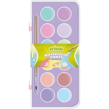 Výtvarná barva AKVARELOVÉ BARVY PASTELOVÉ 12 BAREV CRICCO