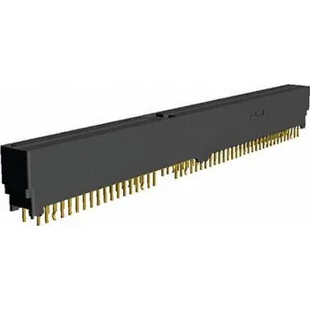 Elektrický konektor Hranový konektor, rozteč: 2.54mm, počet kontaktů: 104, počet řad: 2, orientace těla: Rovný, Průchozí otvor, Samice, 3A