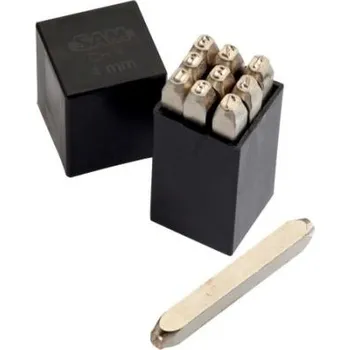 Sada nářadí Sada pro vyrážení čísel 10mm x , počet kusů: 9, obsah sady: Numbers 0 → 8 SAM