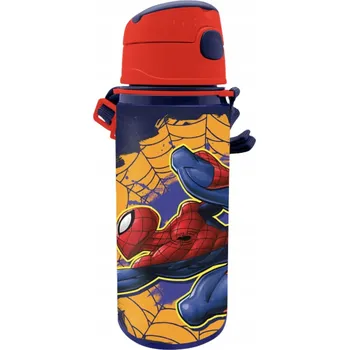 Láhev Spiderman Lahev Na Pití 600 ml na vodu hliníkový s páskem