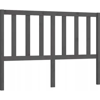VidaXL Čelo postele, šedé, 146x4x100 cm, masiv
