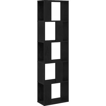 Knihovna Regál s 5 policemi Černý Dub 45x23,5x162,5 cm Materiál: dřevotříska