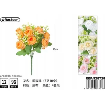 umělá květina Rest.aer - Kytice 5 růží, 30 cm