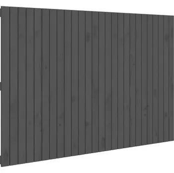 Čelo postele, šedé, 166x3x110 cm, masivní borovicové dřevo