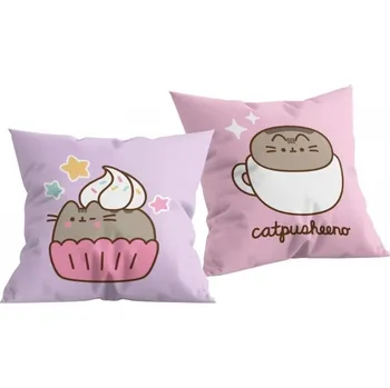 Polštář Dekorativní Polštář Pusheen 40 x 40 cm polštář polštář Halantex s kočka kotě