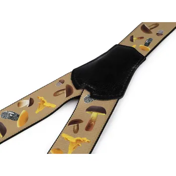 Brož Houbařské šle 40mm s potiskem (Y-120cm) varianta béžová