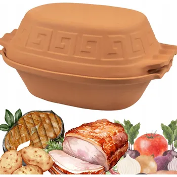 Hrnec GAR ŘÍMSKÝ HRNEC HRNEC NA PEČENÍ POKRMŮ S VÍKEM NÁDOBA FORMA 4L