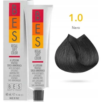 Barva na vlasy BES Regal Soft Color 1.0 Černá - barva na vlasy bez amoniaku 60 ml