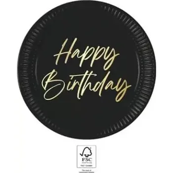 Talíř EKO papírové talíře HB - černé 23cm, 8ks