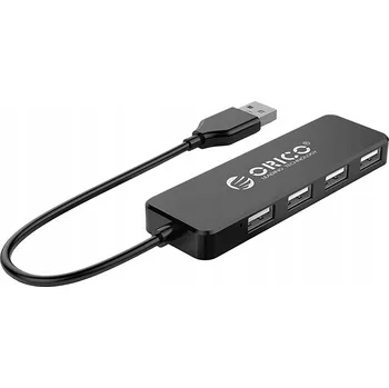 USB hub USB HUB ROZBOČOVAČ USB-A NA 4X USB-A ČERNÝ