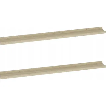 police Nástěnné police, 2 ks, dub sonoma, 100x9x3 cm