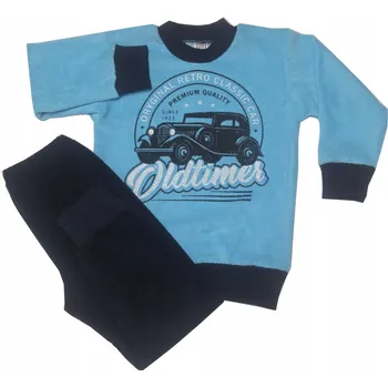 Chlapecké pyžamo CHLAPECKÉ FROTTÉ PYŽAMO AUTO TYRKYSOVÁ/TMAVĚ MODRÁ VEL. 116 SUTEX
