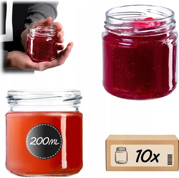 Sklenice ZAVAŘOVACÍ SKLENICE 200 ml SKLENICE NA ZAVAŘENINY MEDOVÉHO DŽEMU OKURKY SKLENICE 0,2 l 1 KS FI 66