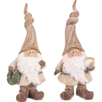 Vánoční dekorace Vánoční skřítek - polyresinová figurka 15 cm, mix 2 druhů Barva: Béžová