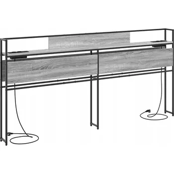 Úložné čelo postele s čelo Šedá sonoma 180 cm Kompozitní dřevo