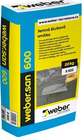 Saint-Gobain Construction Products CZ a.s. Jemná štuková omítka webersan 600 20kg