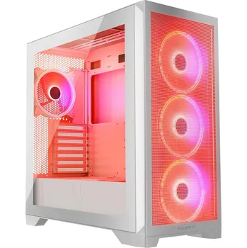 PC skříň Počítačová Skříň MODECOM Volcano Expanse S ARGB Midi Tower bílý